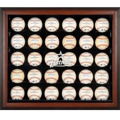 Fanatics Authentic Houston Astros Logo Brown Framed 30-ball Display Case