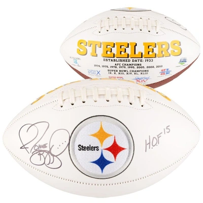 Fanatics Authentic Jerome Bettis Pittsburgh Steelers Autographed White Panel Football With "h.o.f. 15" Inscription