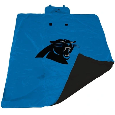 Logo Brands Blue Carolina Panthers 60'' X 80'' All-weather Xl Outdoor Blanket In Black