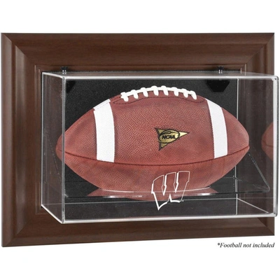 Fanatics Authentic Wisconsin Badgers Brown Framed Wall-mountable Football Display Case