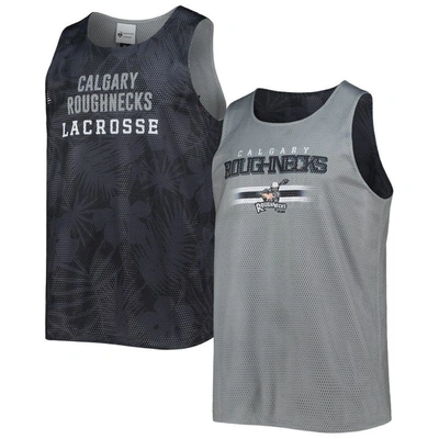 Foco Black/gray Calgary Roughnecks Reversible Mesh Tank Top