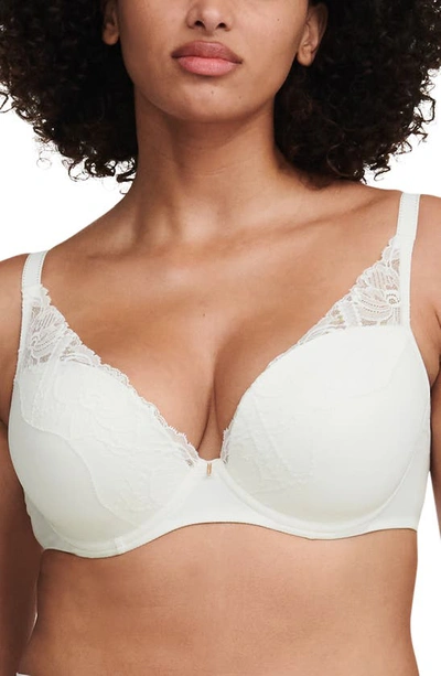 Chantelle Lingerie Orange Dream Underwire Plunge T-shirt Bra In Milk-lw