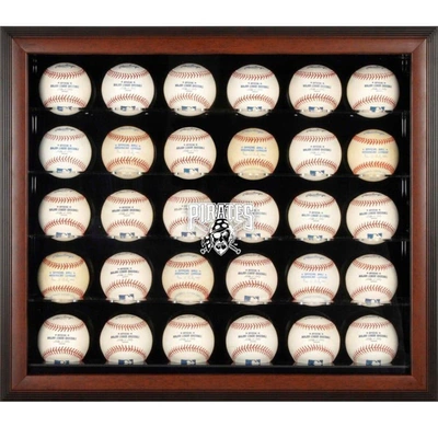 Fanatics Authentic Pittsburgh Pirates Logo Brown Framed 30-ball Display Case
