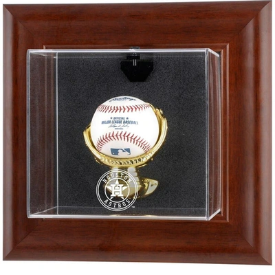 Fanatics Authentic Houston Astros (2013-present) Brown Framed Wall-mounted Logo Baseball Display Case