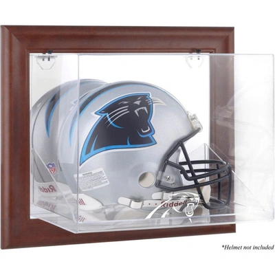 Fanatics Authentic Carolina Panthers Brown Framed Wall-mountable Logo Helmet Case