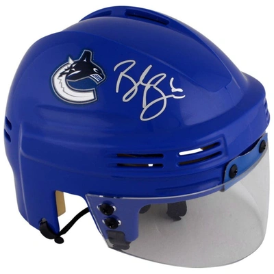 Fanatics Authentic Brock Boeser Vancouver Canucks Autographed Blue Mini Helmet In Black