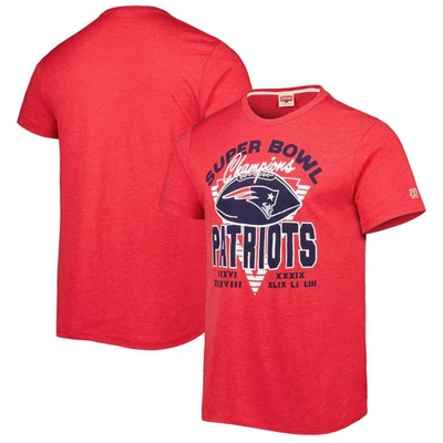 Homage Red New England Patriots Super Bowl Classics Tri-blend T-shirt