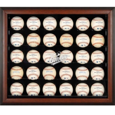 Fanatics Authentic Baltimore Orioles Logo Brown Framed 30-ball Display Case