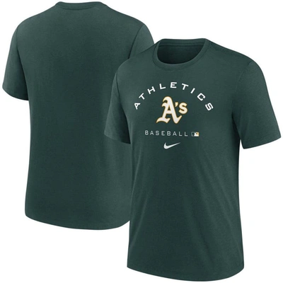 Nike Green Oakland Athletics Authentic Collection Tri-blend Performance T-shirt