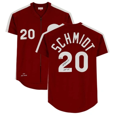Fanatics Authentic Mike Schmidt Philadelphia Phillies Autographed Mitchell & Ness Authentic Maroon 1979 Jersey With "ho In Red