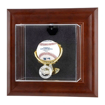 Fanatics Authentic Minnesota Twins Brown Framed Wall-mounted Logo Baseball Display Case