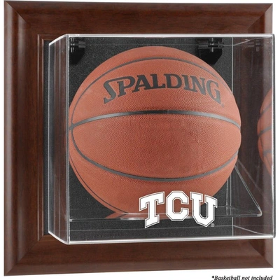 Fanatics Authentic Tcu Horned Frogs Brown Framed Wall-mountable Basketball Display Case