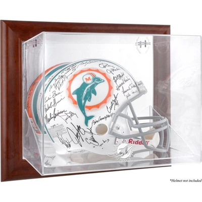Fanatics Authentic Miami Dolphins (2013-present) Brown Framed Wall-mountable Helmet Case
