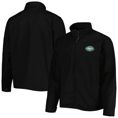 Dunbrooke Black New York Jets Journey Workwear Tri-blend Full-zip Jacket