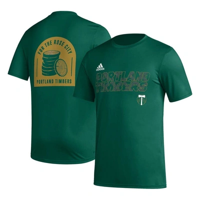 Adidas Originals Adidas Green Portland Timbers Team Jersey Hook Aeroready T-shirt