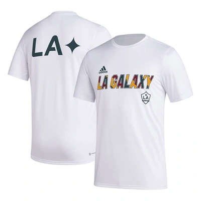 Adidas Originals Adidas White La Galaxy Team Jersey Hook Aeroready T-shirt