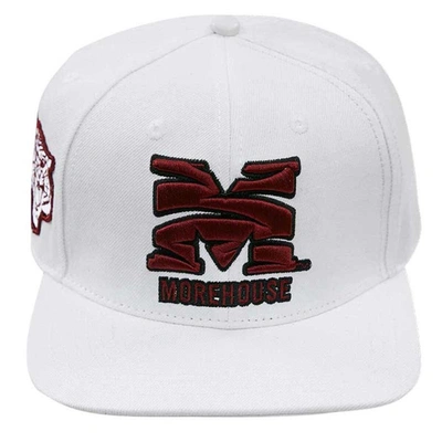 Pro Standard White Morehouse Maroon Tigers  Evergreen Wool Snapback Hat