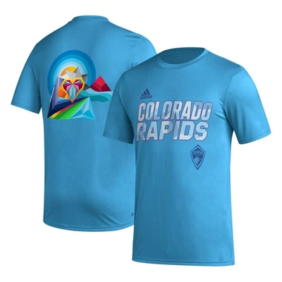 Adidas Originals Adidas Sky Blue Colorado Rapids Team Jersey Hook Aeroready T-shirt