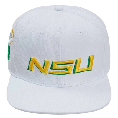 Pro Standard White Norfolk State Spartans  Evergreen Wool Snapback Hat