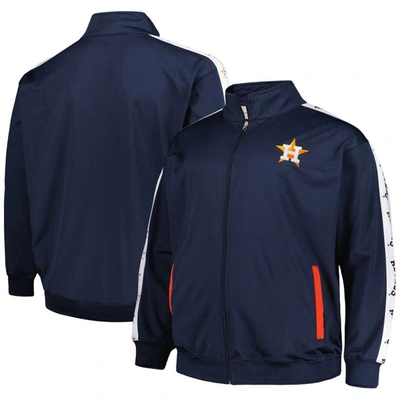 Profile Men's Navy Houston Astros Big And Tall Tricot Track Full-zip Jacket