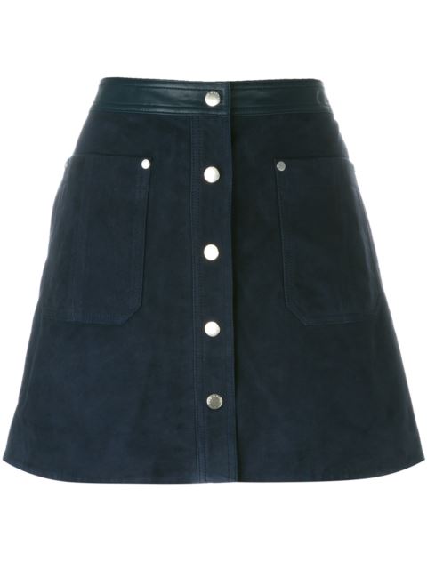 Rag & Bone Buttoned Mini A-line Skirt | ModeSens
