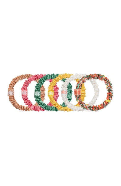 Slip Pure Silk 6-pack Skinny Scrunchies In La Dolce Vita