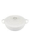 Le Creuset Signature 5-quart Enameled Cast Iron Brasier In White Tones