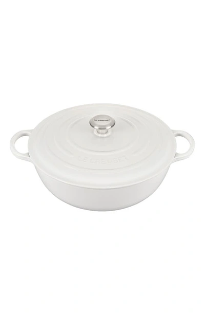 Le Creuset Signature 5-quart Enameled Cast Iron Brasier In White Tones