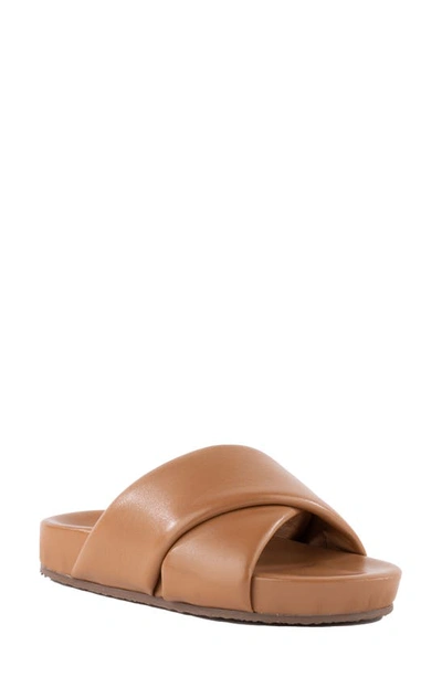 Seychelles Heartfelt Crisscross Slide Sandal In Tan