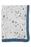 Little Unicorn Kids' Deluxe Muslin Baby Receiving Quilt In Dragon Days