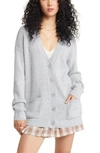 Bp. Oversize Easy Cardigan In Grey Heather