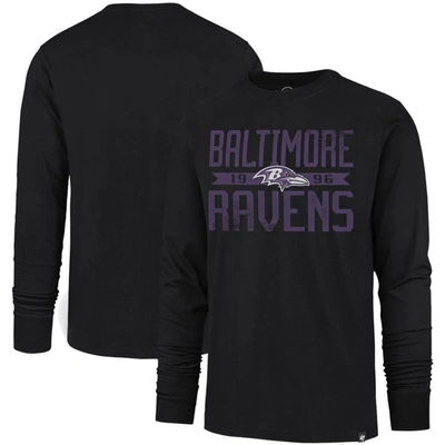 47 ' Black Baltimore Ravens Brand Wide Out Franklin Long Sleeve T-shirt