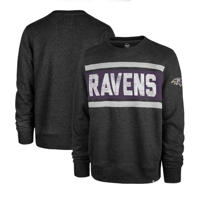 47 ' Heathered Black Baltimore Ravens Bypass Tribeca Pullover Sweatshirt