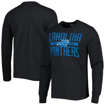 47 ' Black Carolina Panthers Brand Wide Out Franklin Long Sleeve T-shirt