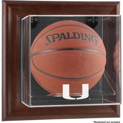 Fanatics Authentic Miami Hurricanes Brown Framed Wall-mountable Basketball Display Case