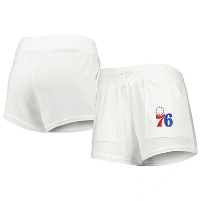 Concepts Sport White Philadelphia 76ers Sunray Shorts