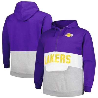 Fanatics Branded Purple Los Angeles Lakers Anorak Half-zip Hoodie