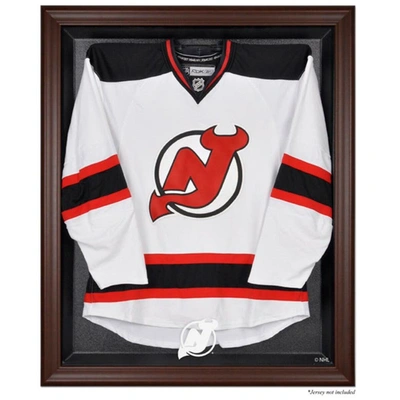 Fanatics Authentic New Jersey Devils Brown Framed Logo Jersey Display Case