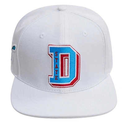 Pro Standard White Delaware State Hornets  Evergreen Wool Snapback Hat