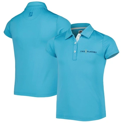 Footjoy Kids' Girls Youth  Teal The Players Polo