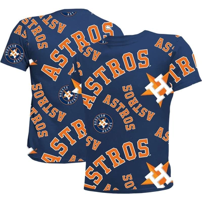 Stitches Kids' Youth  Navy Houston Astros Allover Team T-shirt