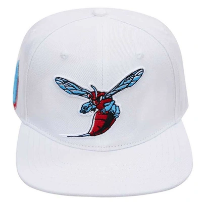 Pro Standard White Delaware State Hornets Mascot Evergreen Wool Snapback Hat