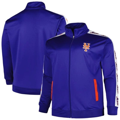 Profile Royal New York Mets Big & Tall Tricot Track Full-zip Jacket