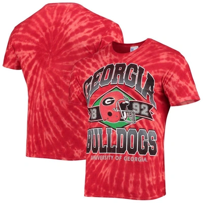 47 ' Red Georgia Bulldogs Brickhouse Vintage Tubular Tie-dye T-shirt