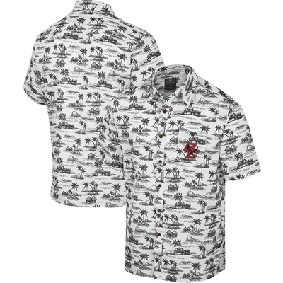 Colosseum White Boston College Eagles Spontaneous Is Romantic Camp Button-up Shirt