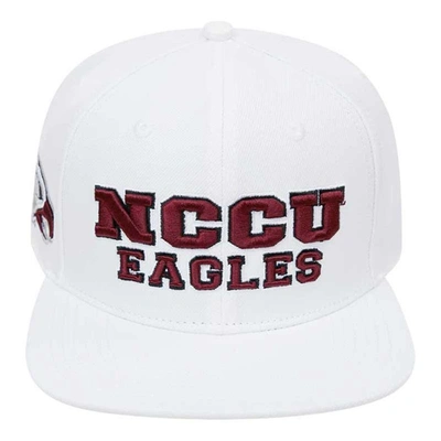 Pro Standard White North Carolina Central Eagles  Evergreen Wool Snapback Hat