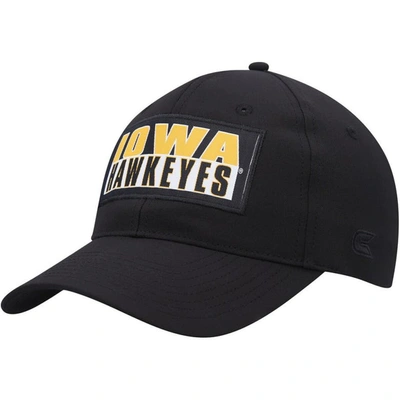 Colosseum Black Iowa Hawkeyes Positraction Snapback Hat