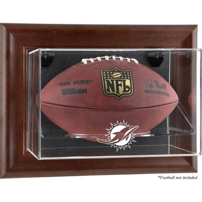 Fanatics Authentic Miami Dolphins (2014-present) Brown Framed Wall-mountable Football Case