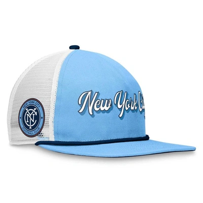 Fanatics Branded Light Blue/white New York City Fc True Classic Golf Snapback Hat In Light Blue,white