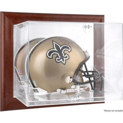 Fanatics Authentic New Orleans Saints Brown Framed Wall-mountable Logo Helmet Case
